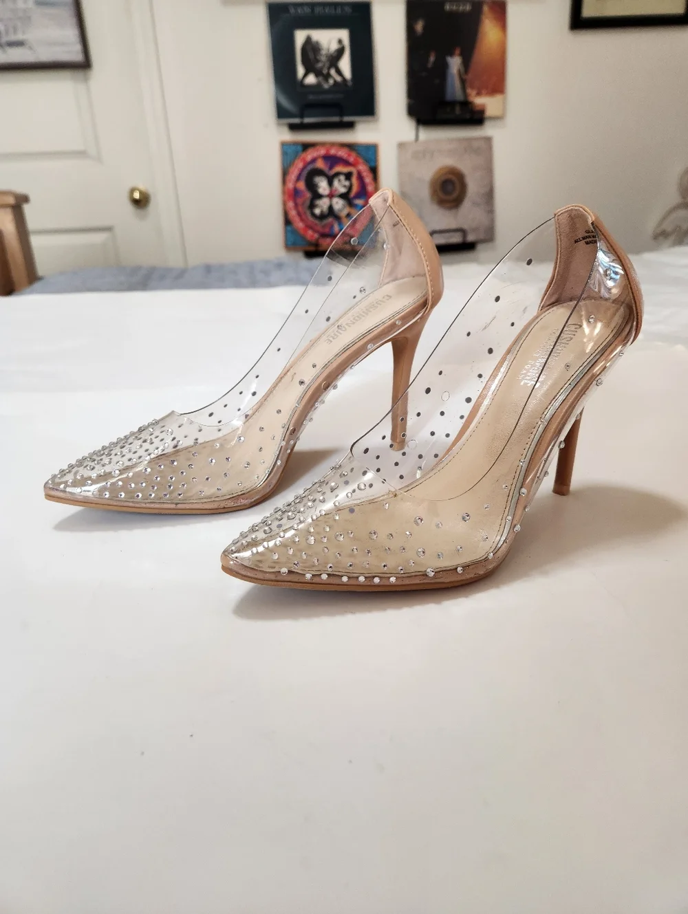 Cushionaire Glam Rhinestone Wedding Prom Formal Heels Size 8.5